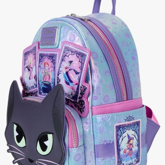 Loungefly Hocus Pocus Tarot Card Binx Iridescent Mini Backpack NWT